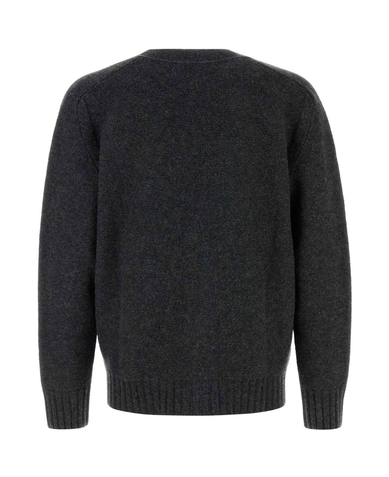 Charcoal Wool Cardigan - 2