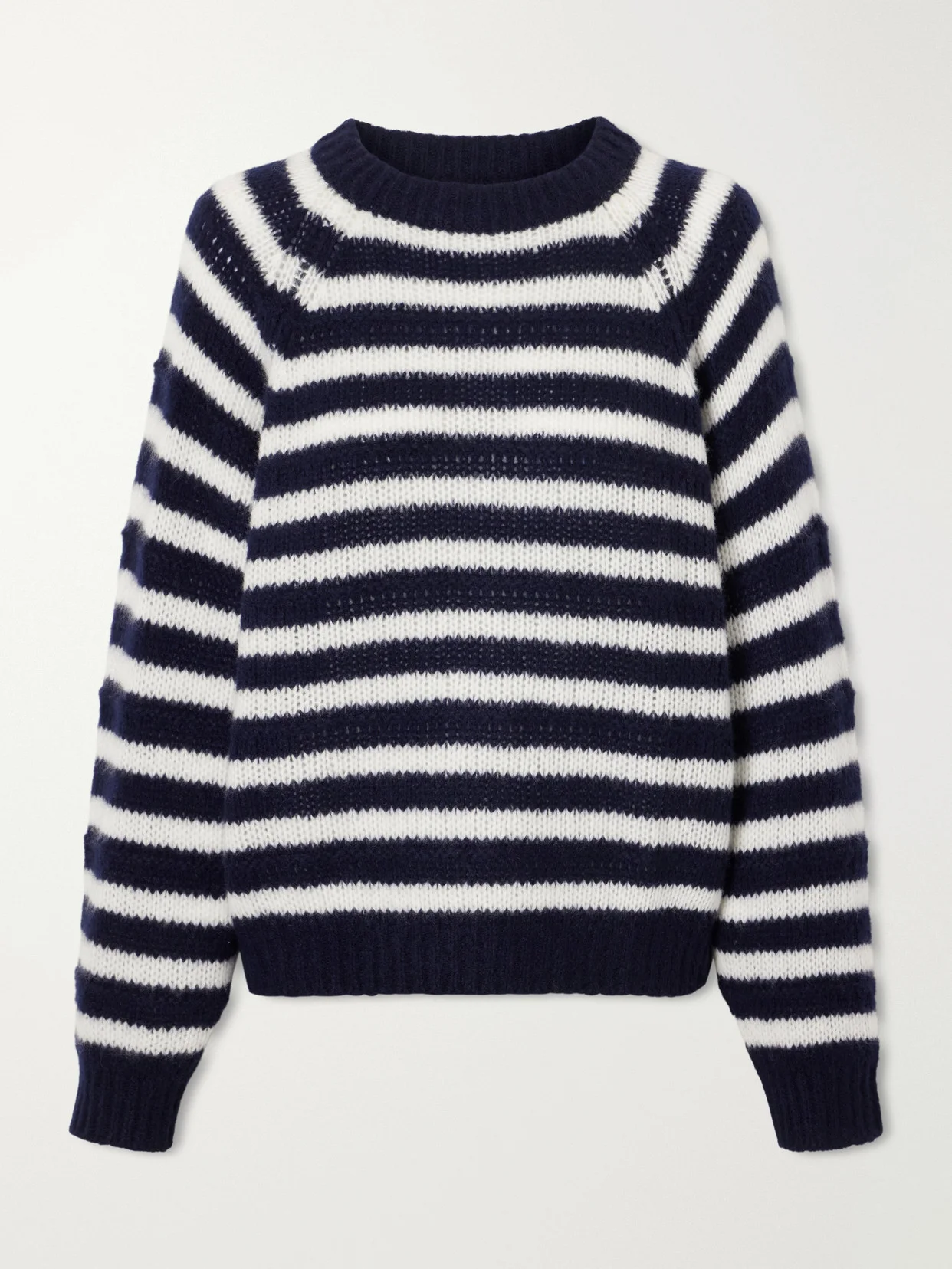 Reni Striped Cashmere And Silk-blend Sweater - 1