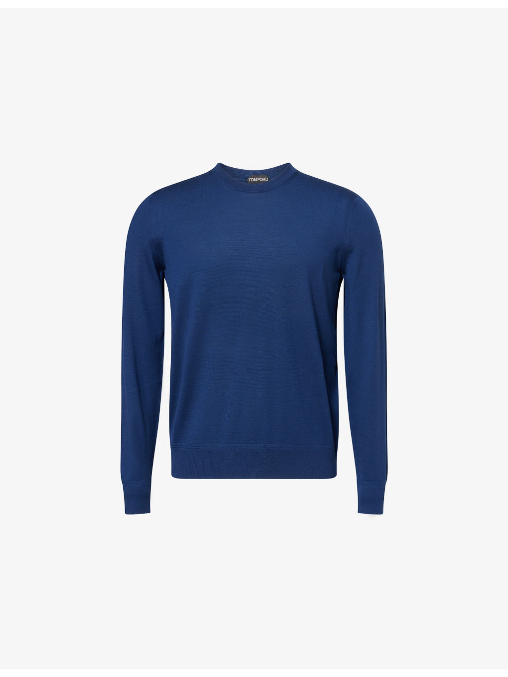 Long-Sleeves Crewneck Wool Jumper - 1