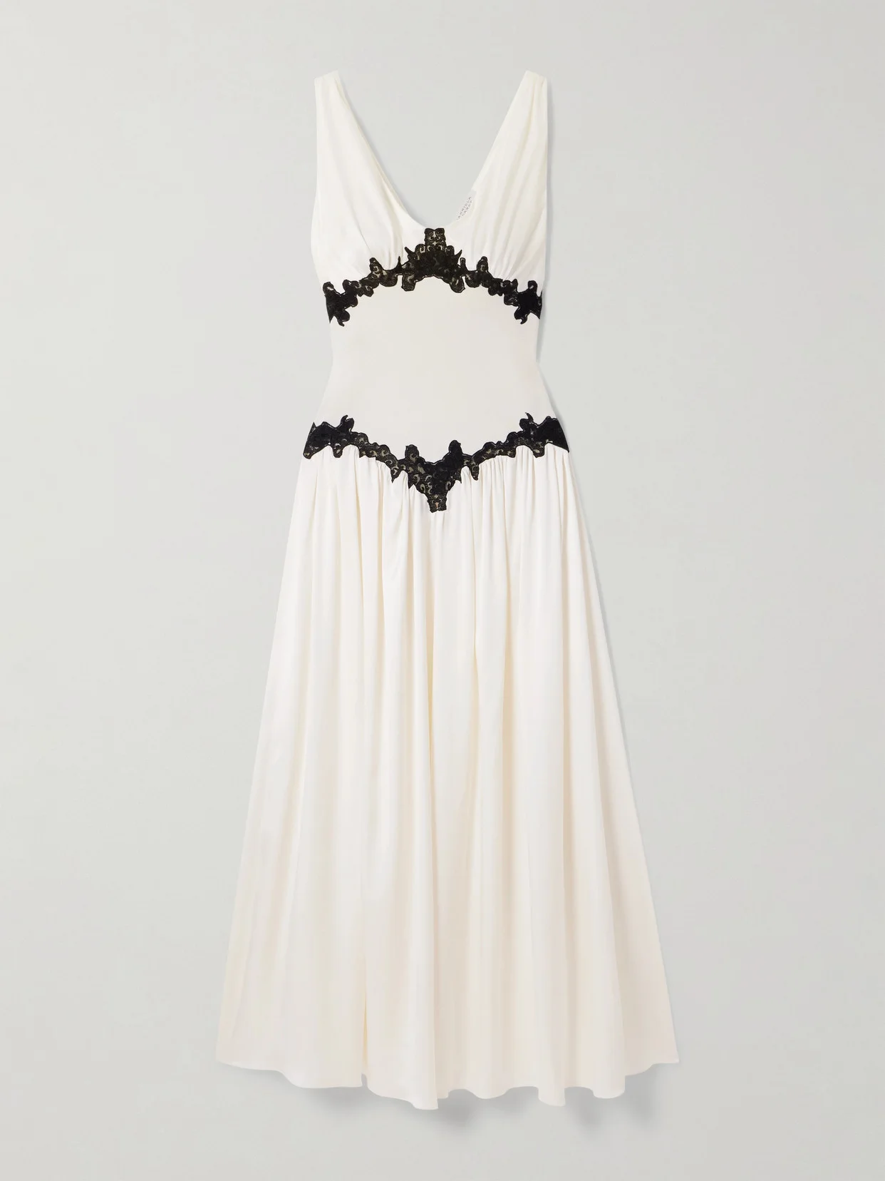 Highland Lace-trimmed Silk Maxi Dress - 1