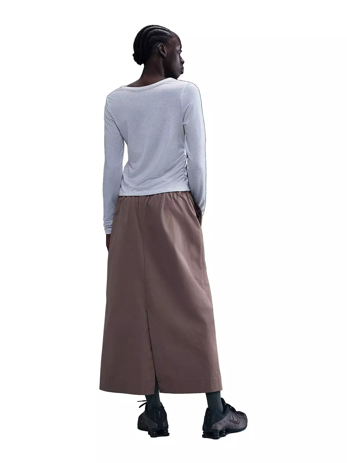 Women's Sportswear Chill Knit Long-Sleeve Top -Birch Brown - 2