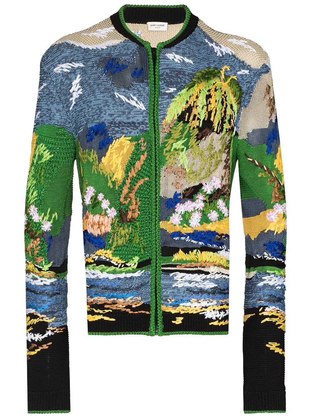 landscape zip-up cardigan - 1