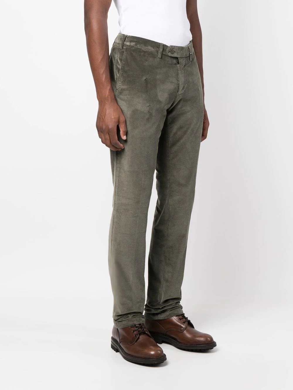 corduroy straight-leg trousers - 3