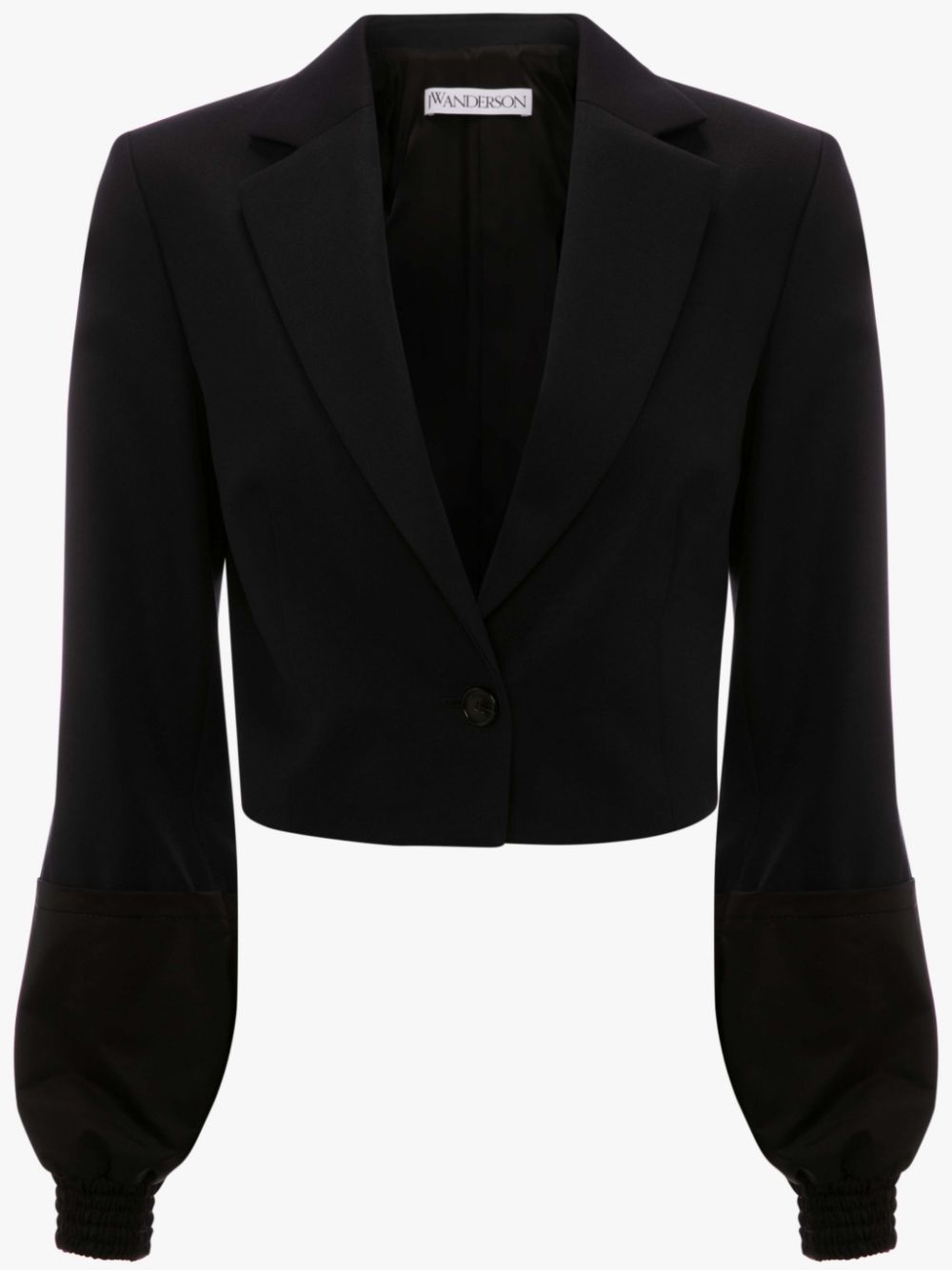 CROPPED CONTRAST SLEEVE TAILORED JACKET - 1