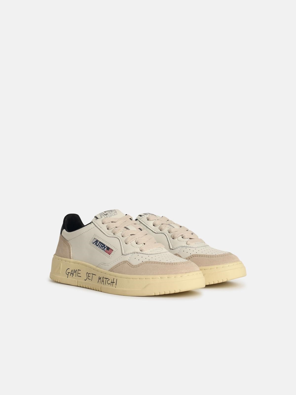 'MEDIALIST' WHITE LEATHER SNEAKERS - 2