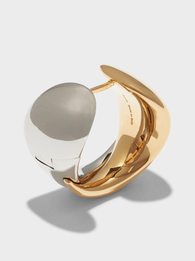 Aeyde Junior Small 18kt Gold and Palladium-Plated Earrings outlook
