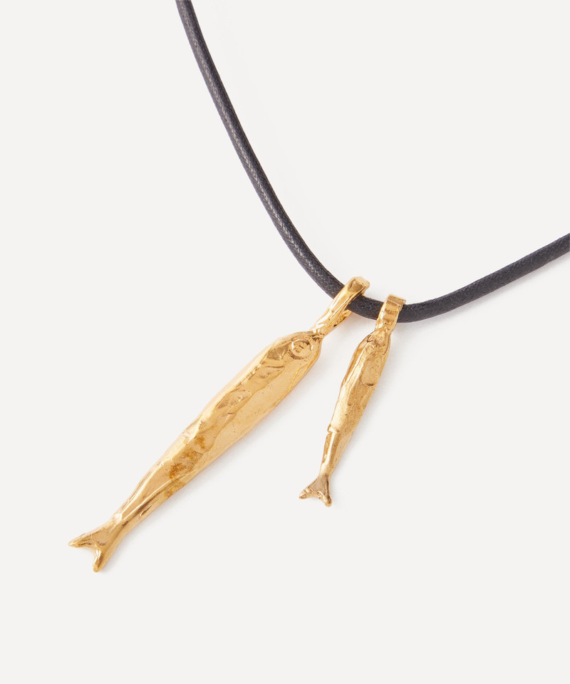 ALIGHIERI 24ct Gold-Plated The Gone Fishing Pendant Necklace outlook