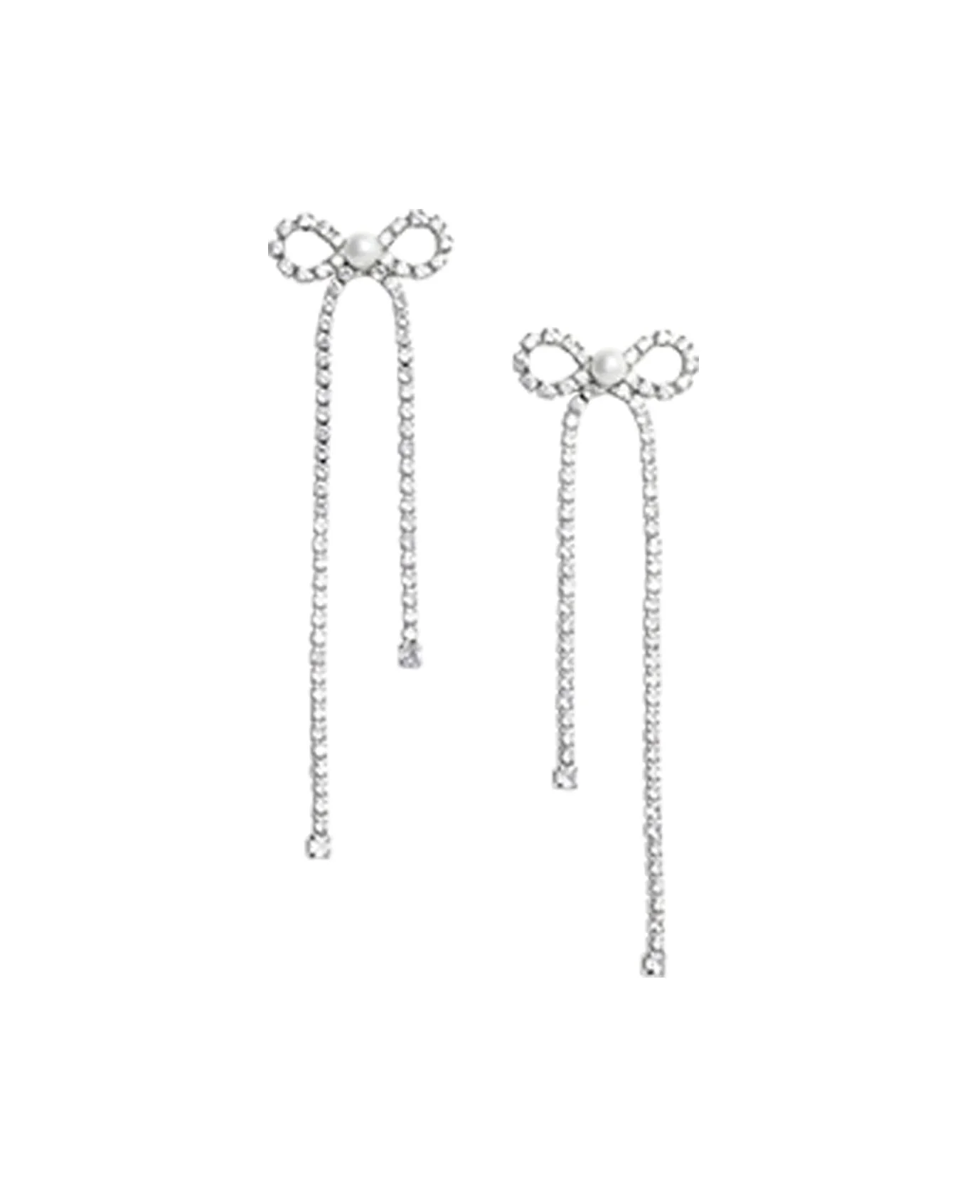 Crystal Bow Earrings - 1
