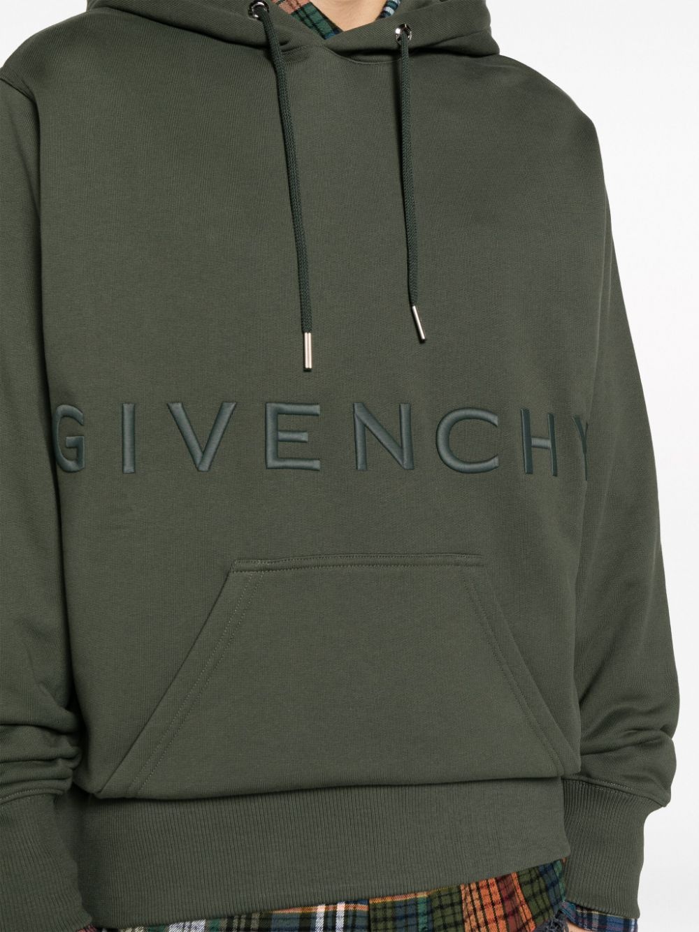 4G-embroidered cotton hoodie - 5