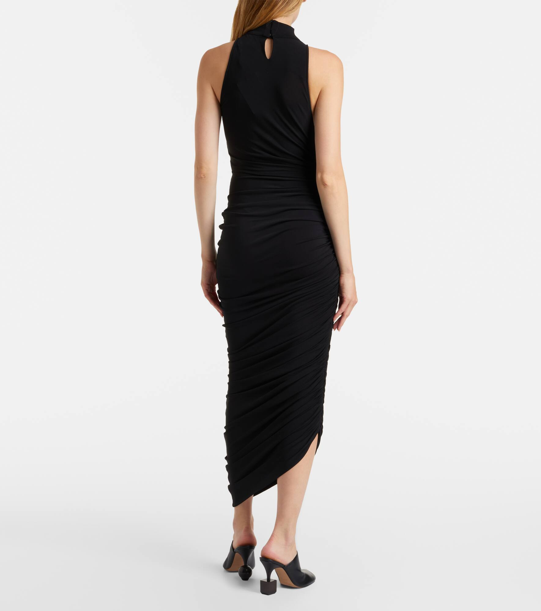 Piazza gathered jersey midi dress - 3
