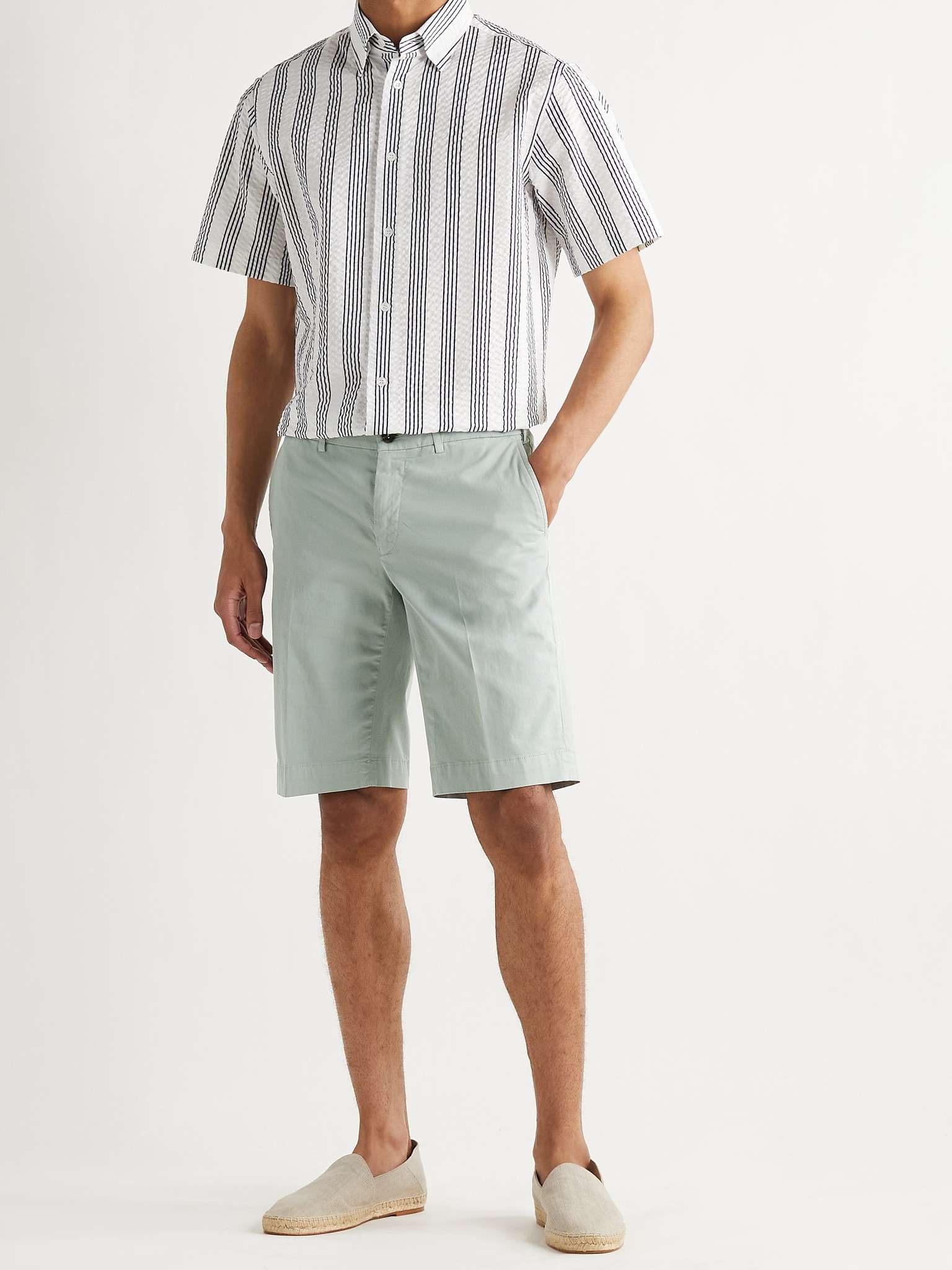 Stretch-Cotton Twill Shorts - 2