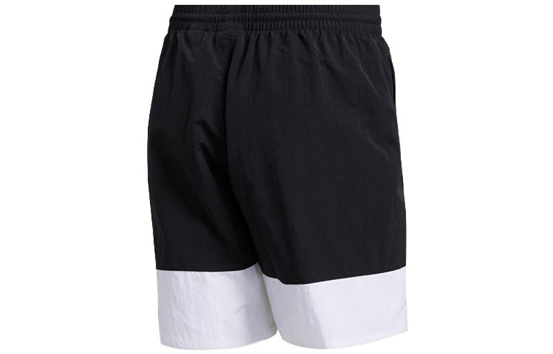 adidas adidas originals Logo Alphabet Printing Splicing Loose Shorts Black White FM1547 outlook