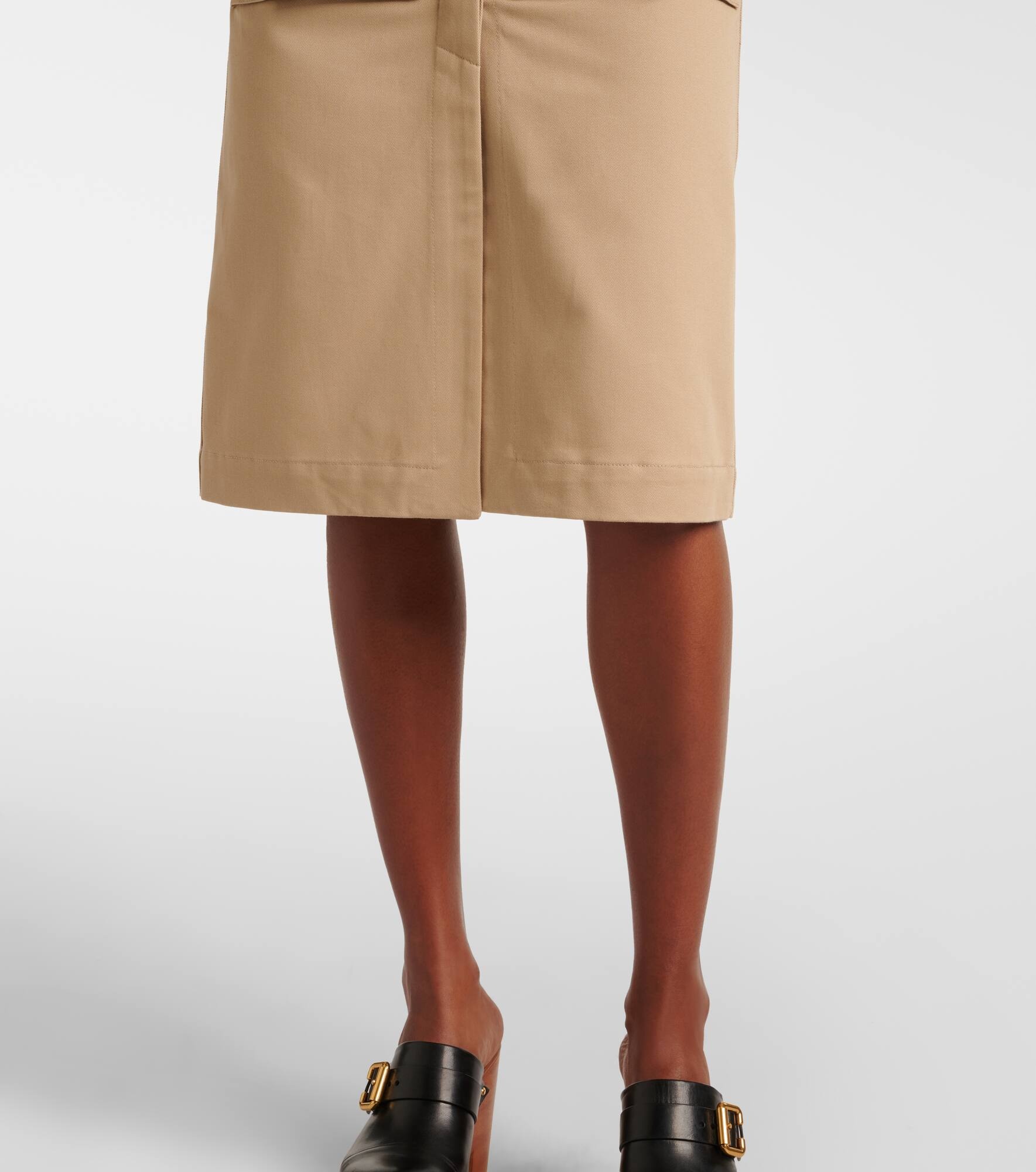 Saharienne cotton gabardine cargo skirt - 5