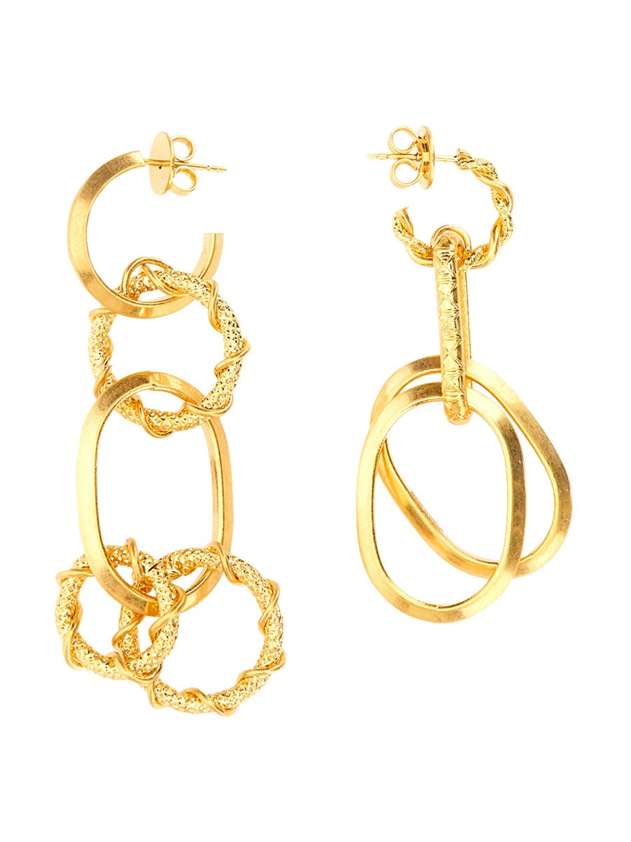 Dsquared Women Earring With Chain Rings - 3