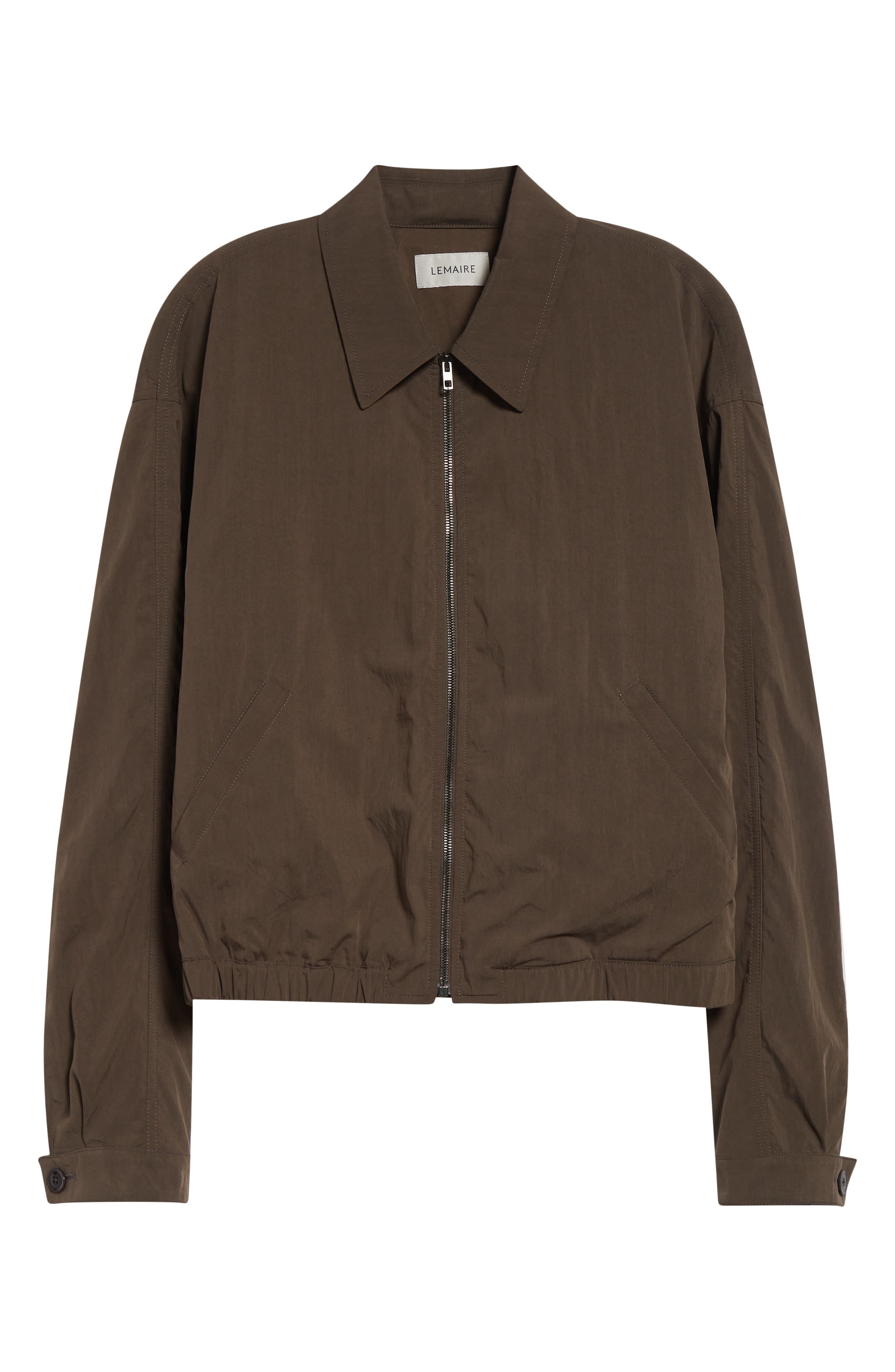 Lemaire Zip Front Blouson Jacket in Walnut at Nordstrom - 7