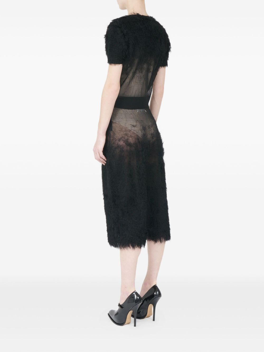 short-sleeved fuzzy blouse - 4