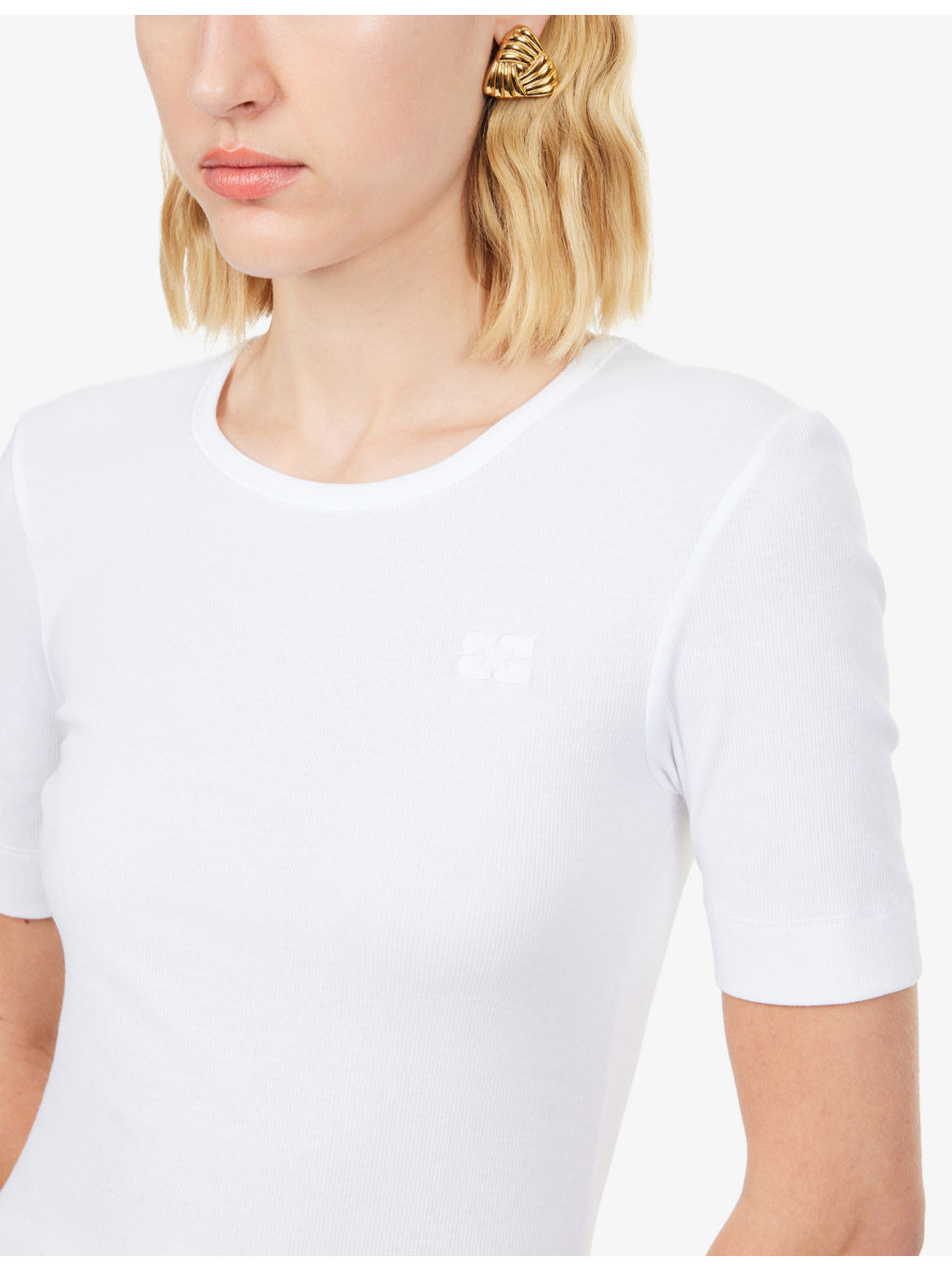 Round-Neck Ribbed Stretch-Cotton T-Shirt - 5