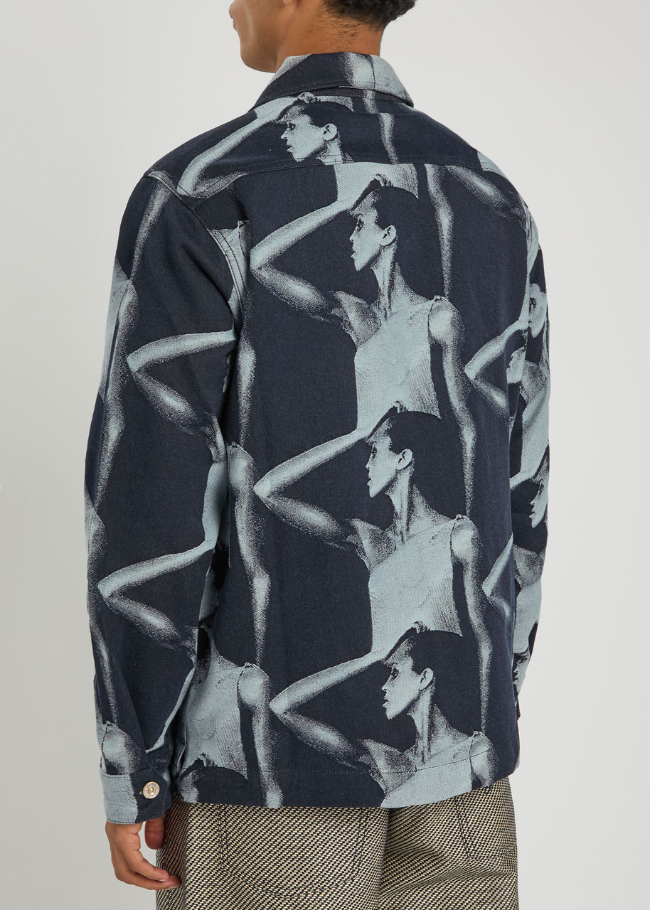 Wales Bonner Jet Jacquard Denim Jacket - 3