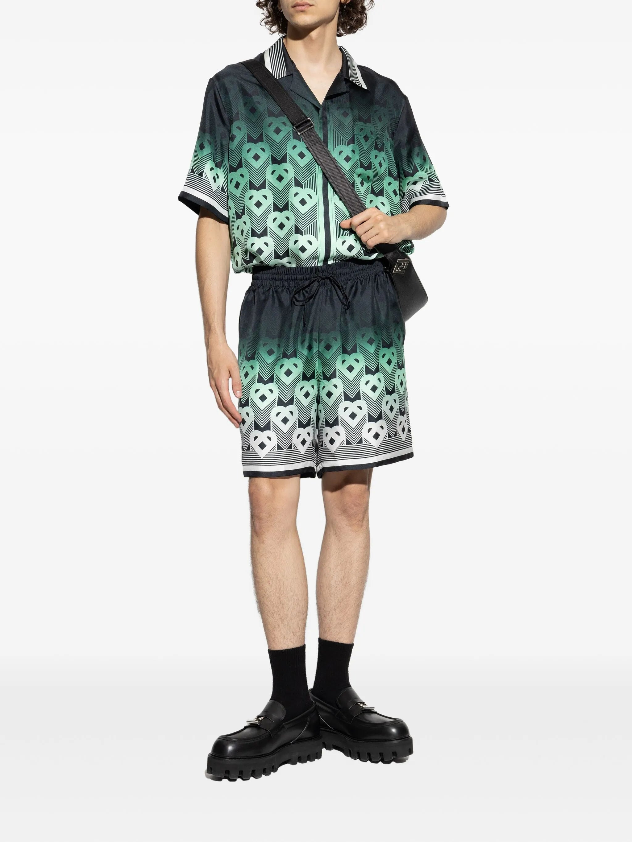Casablanca Monogram-print Drawstring Shorts - 5