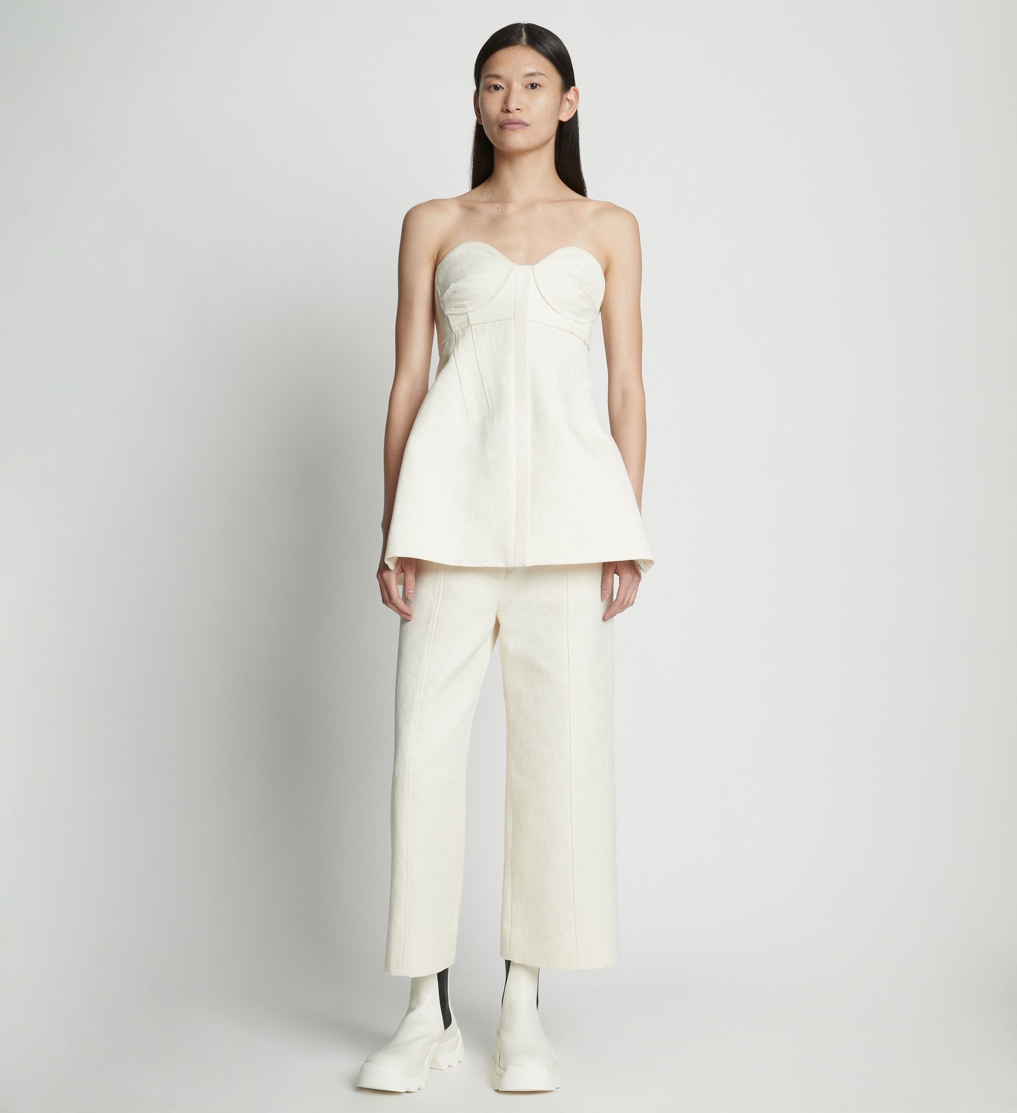 Cotton Wool Jacquard Pant - 1