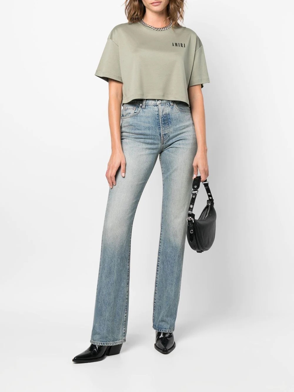 high-waist bootcut jeans - 2