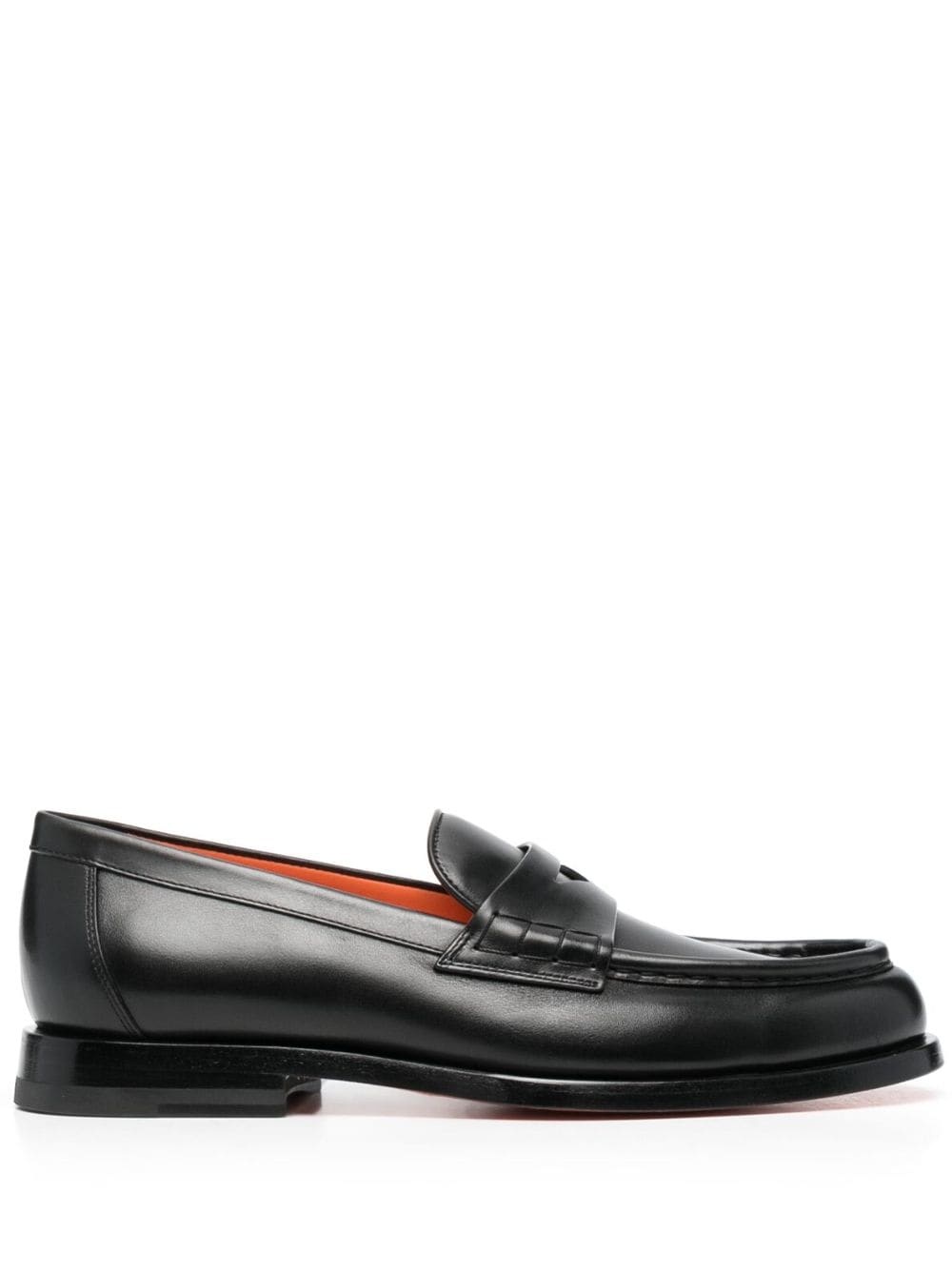 flat leather loafers - 1