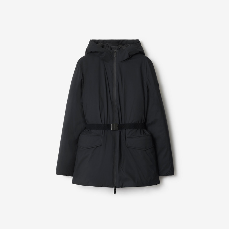 Short Hooded Nylon Coat 1
