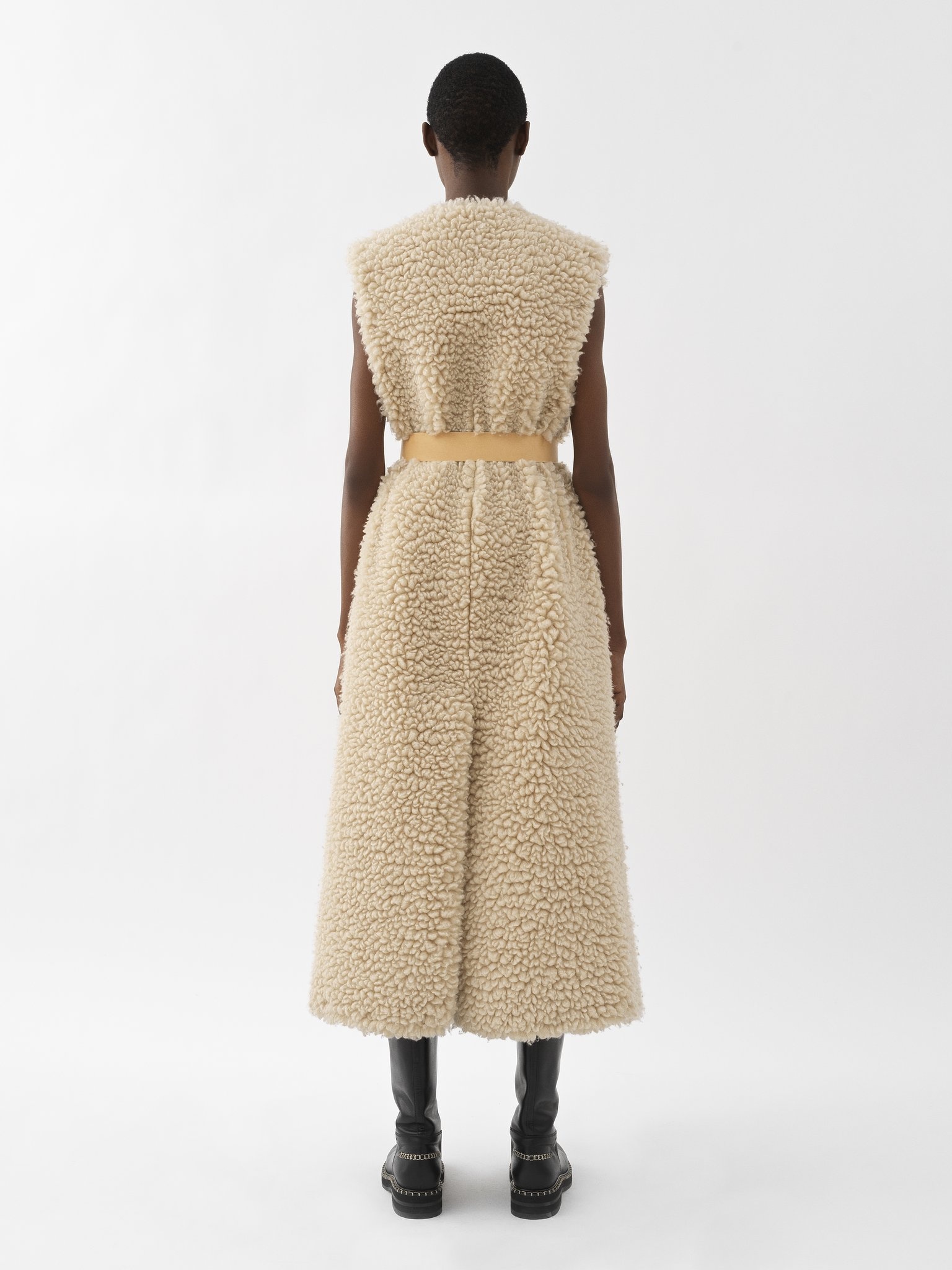 BELTED COCOON GILET - 4
