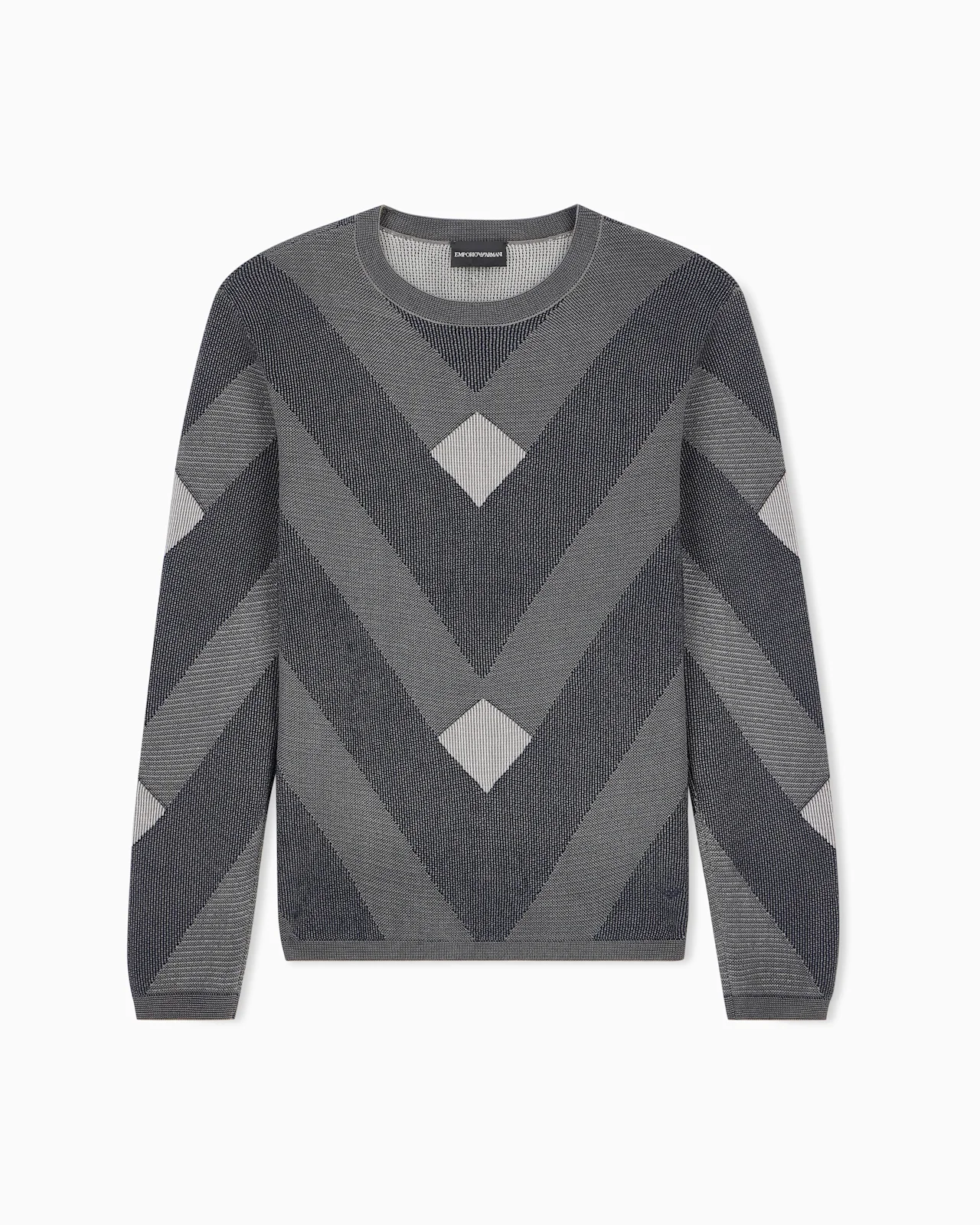 DIAGONAL JACQUARD PATTERN SWEATER SIGNATURE CAPSULE - 1