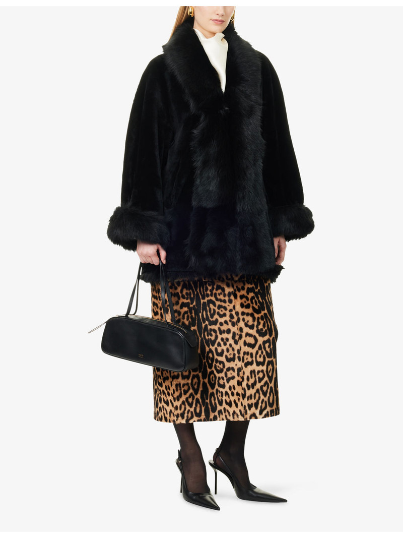 NOUR HAMMOUR Sima Short Shearling Coat outlook