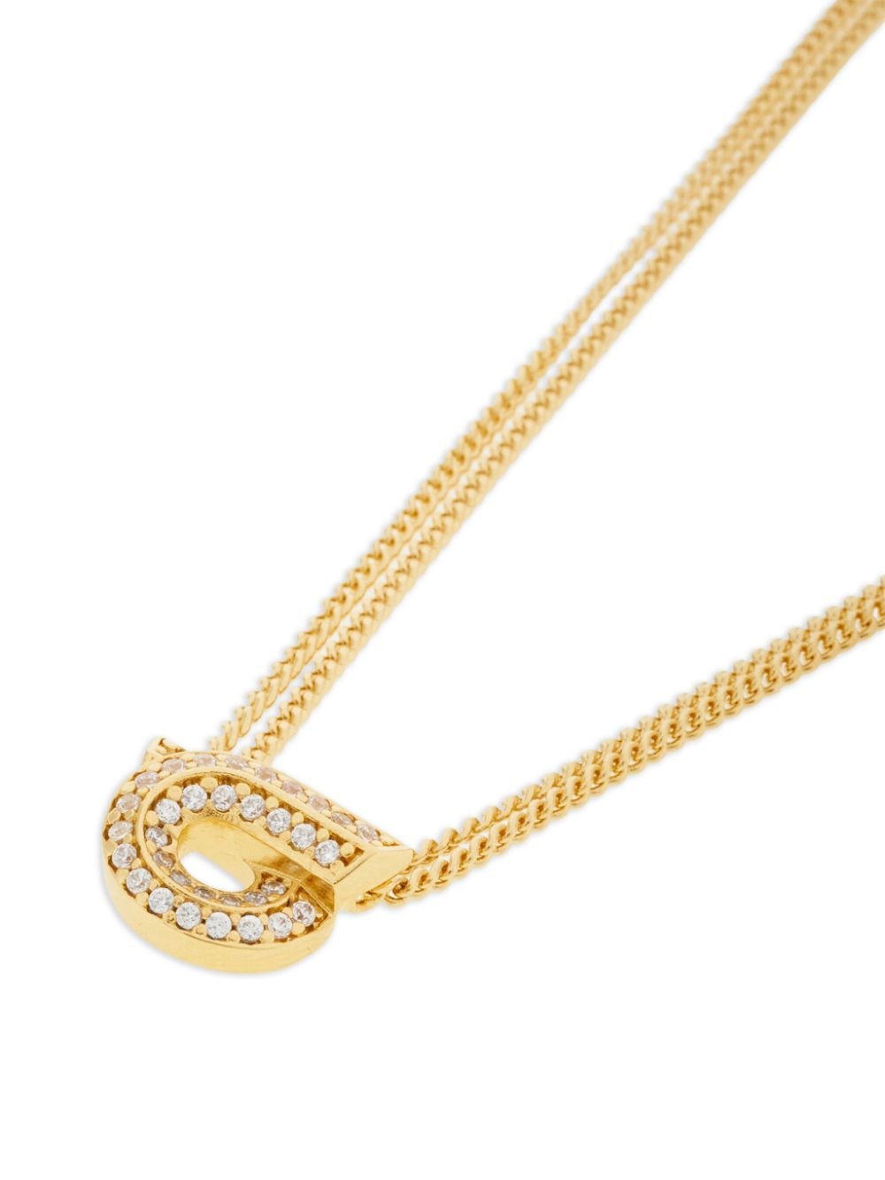Gancini-pendant layered necklace - 3