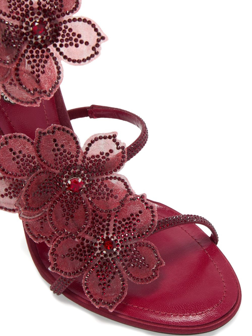 105mm crystal-flower embellished sandals - 4