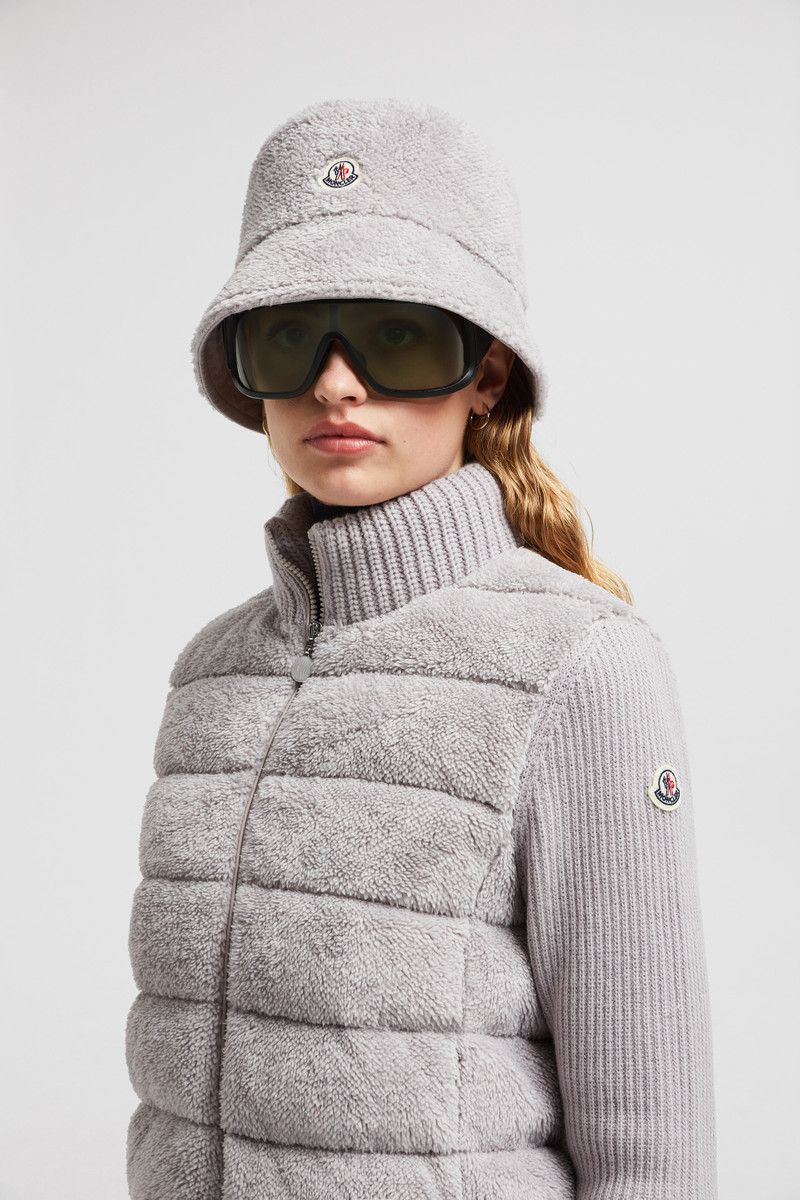 Padded Wool & Teddy Zip-Up Cardigan 4