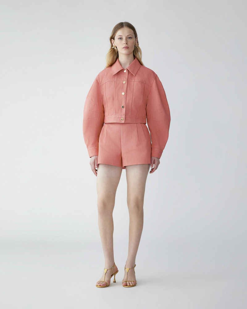 CAROLINA HERRERA Arc-Sleeve Denim Jacket outlook