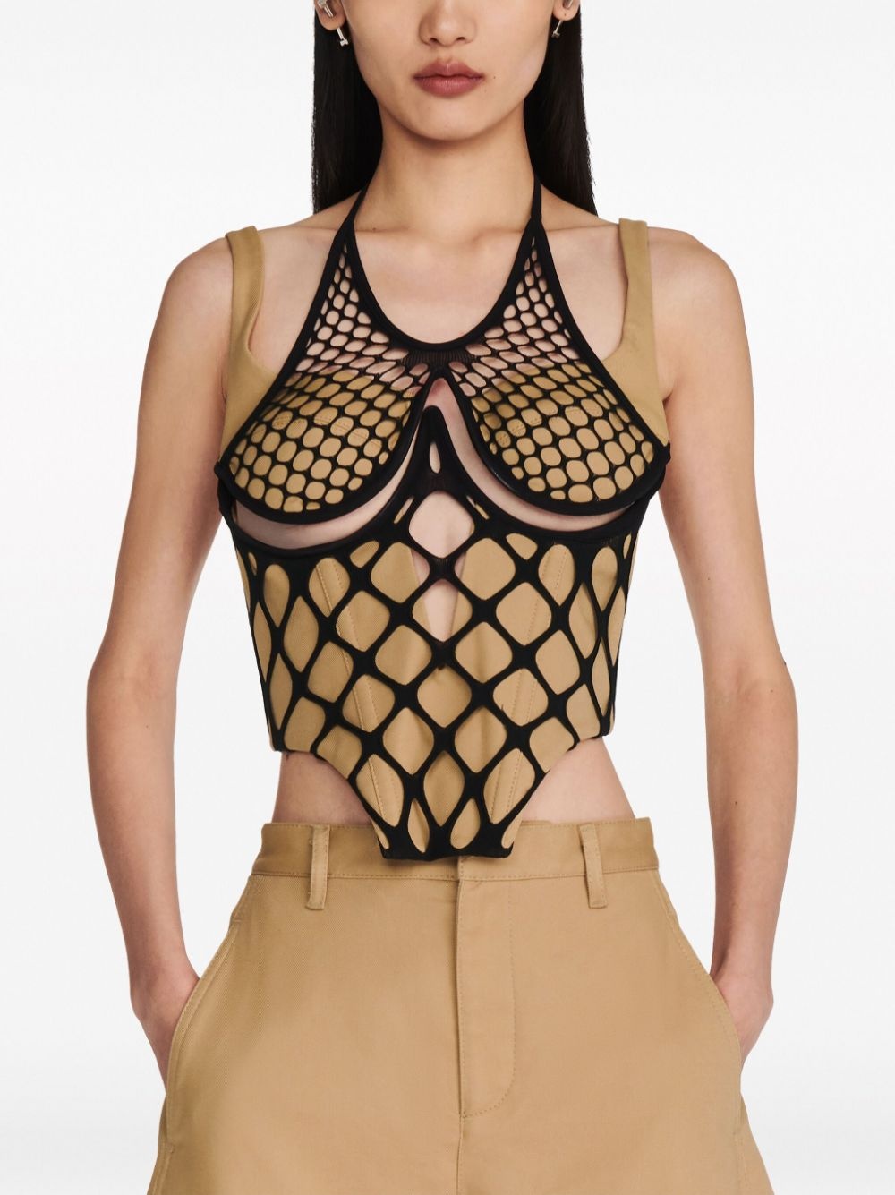 DION LEE, Reflective Interlocking Weave Bralette