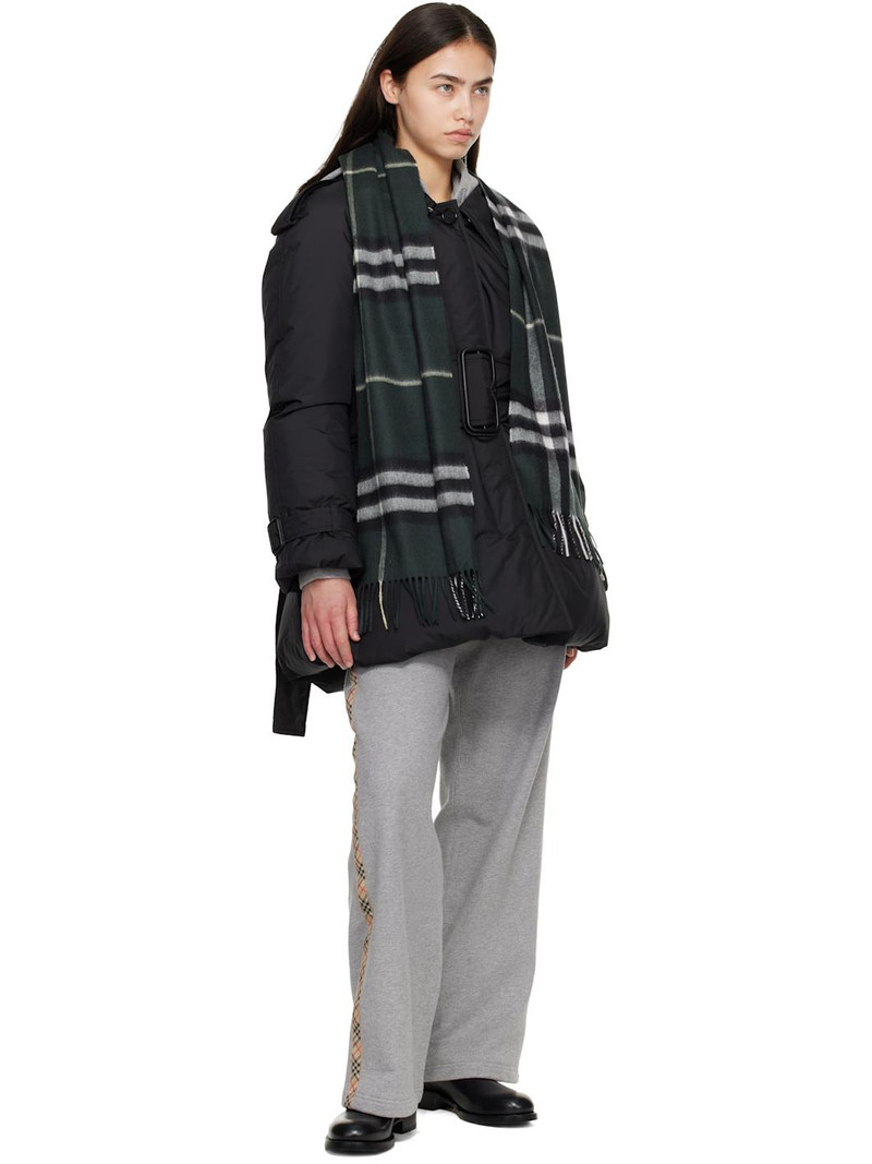 Burberry Green Check Cashmere Scarf outlook