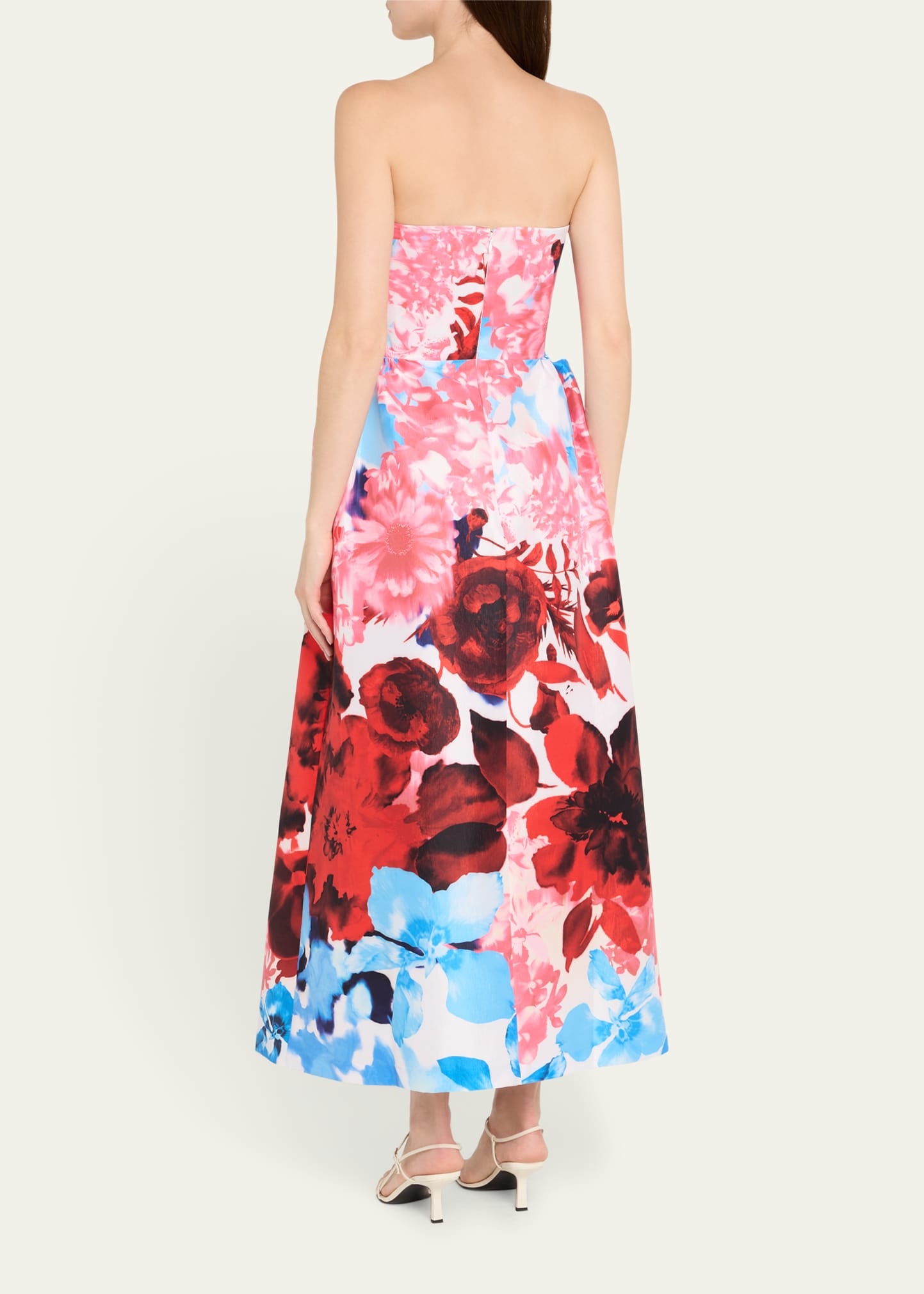 Rose Garden Strapless Taffeta Dress - 3