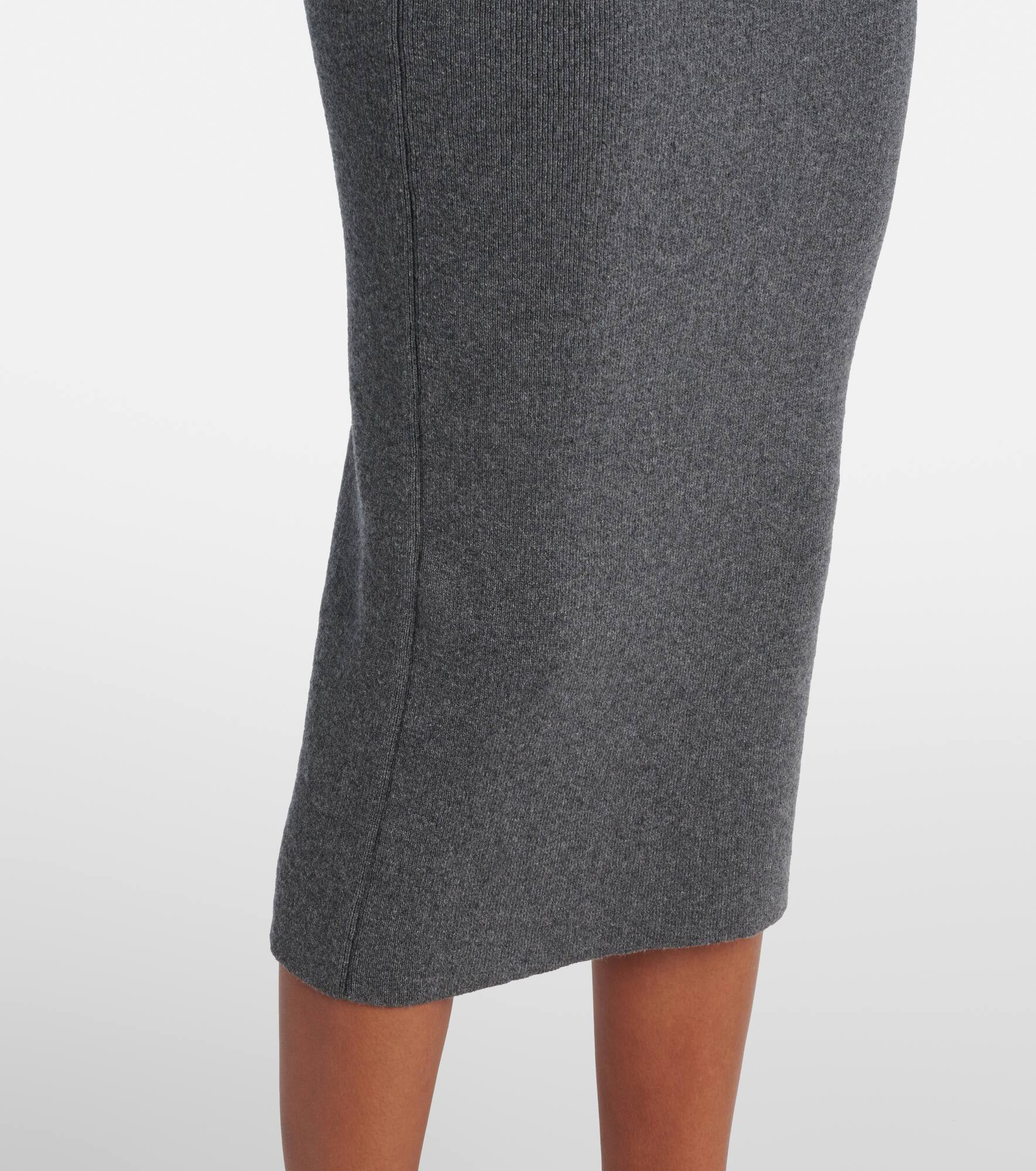 Cashmere and cotton-blend midi skirt - 5