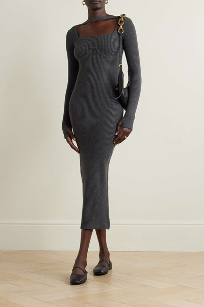 PATOU Ribbed wool-blend maxi dress outlook