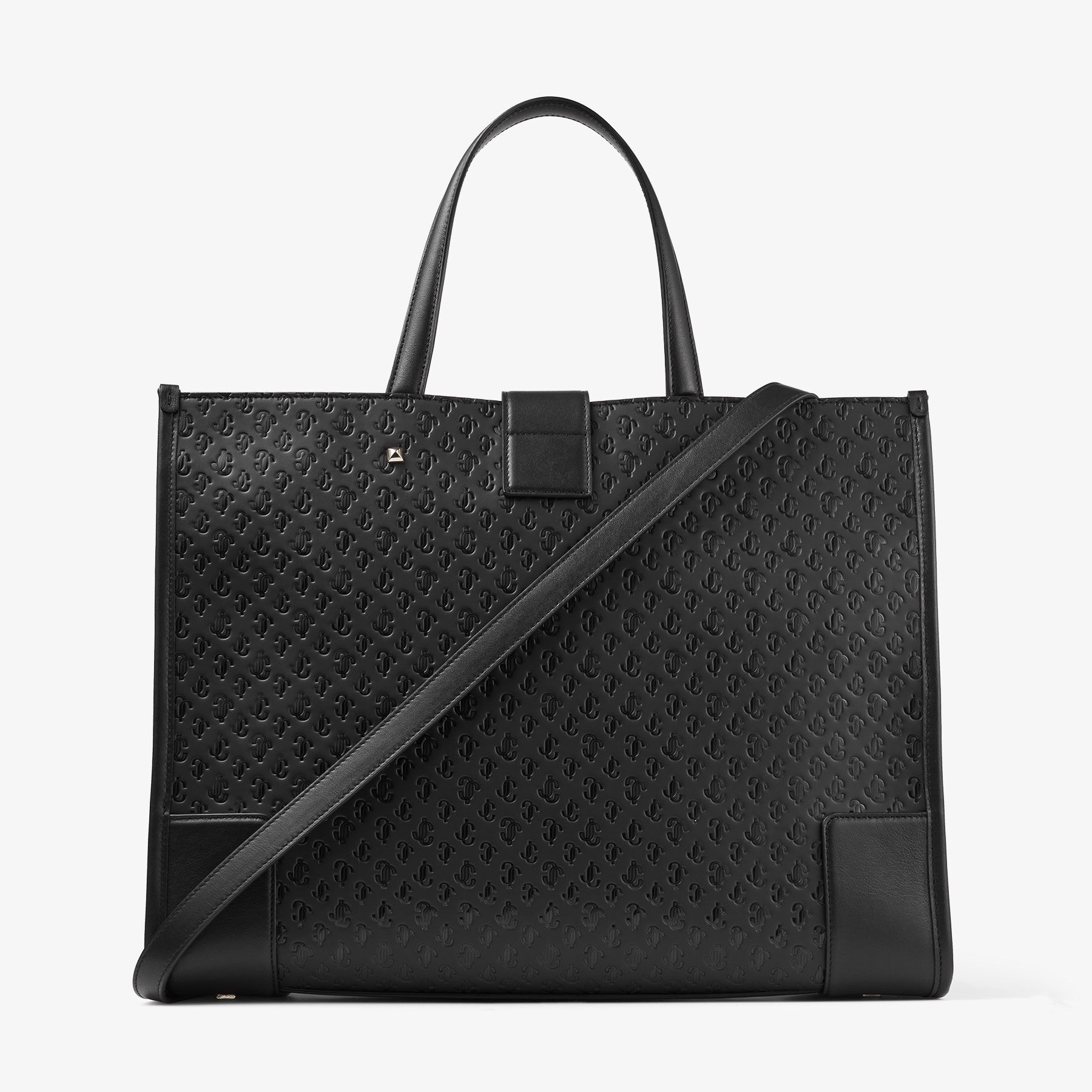 Varenne Tote L
Black JC Monogram Pattern and Leather Tote Bag - 7