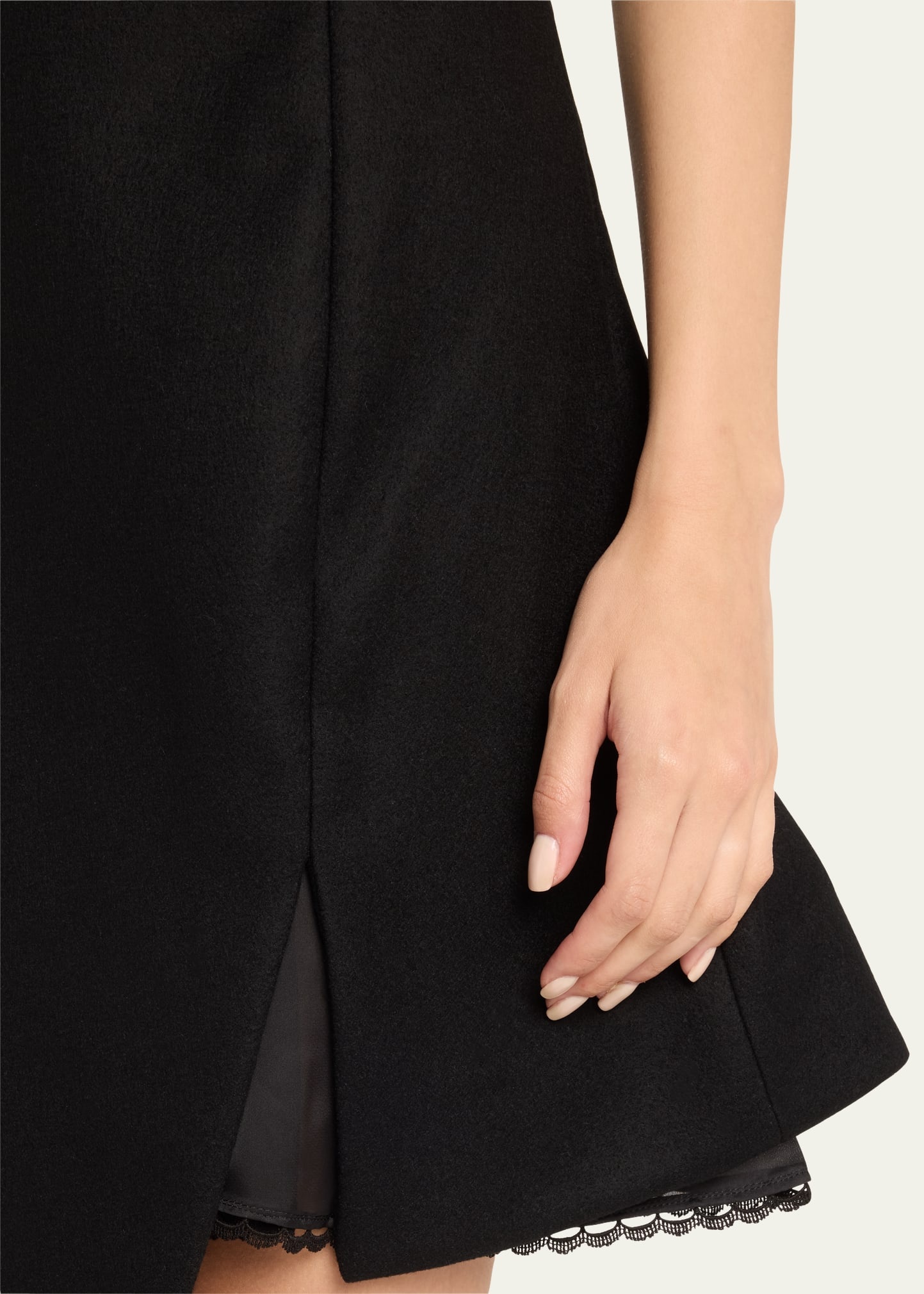 Asymmetric Mini Suiting Skirt - 5