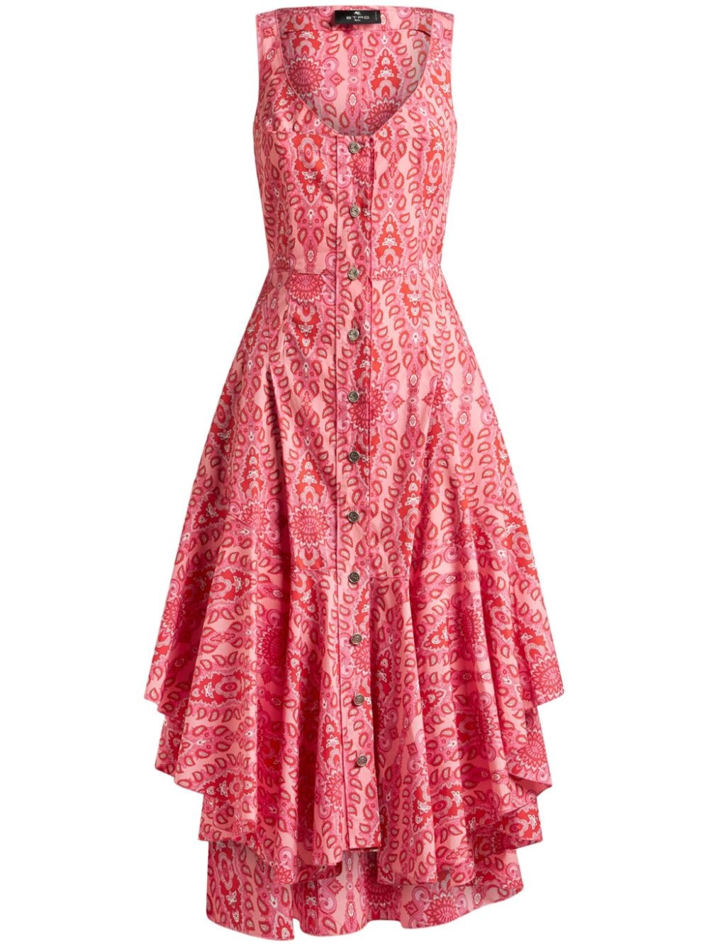 medallion-motif sleeveless dress - 1