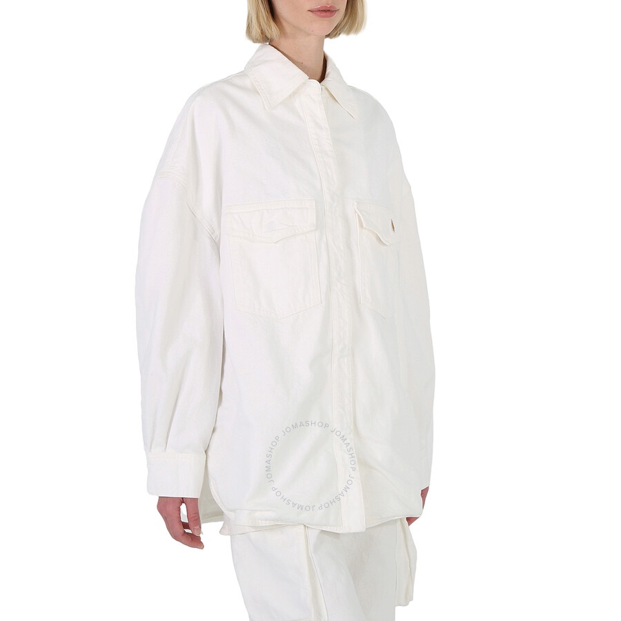 The Attico Ladies White Short Coat Shirt - 4