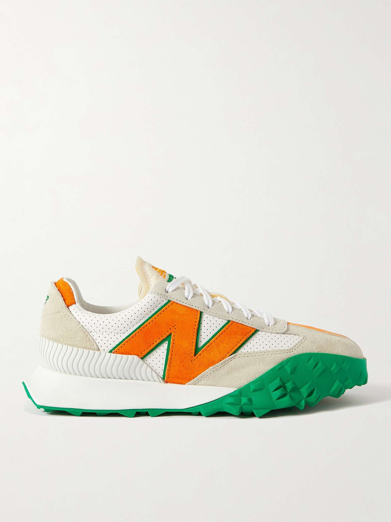 + Casablanca XC72 Suede-Trimmed Leather Sneakers - 1