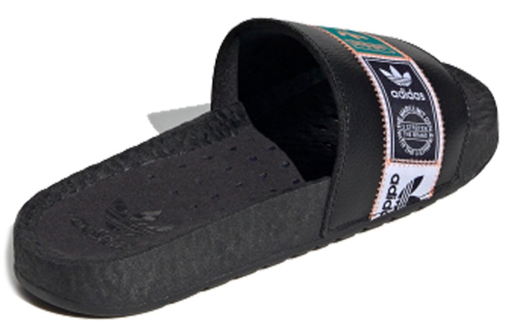 adidas originals Adilette Boost Printing Unisex Slippers 'Green Black' FX7478 - 3