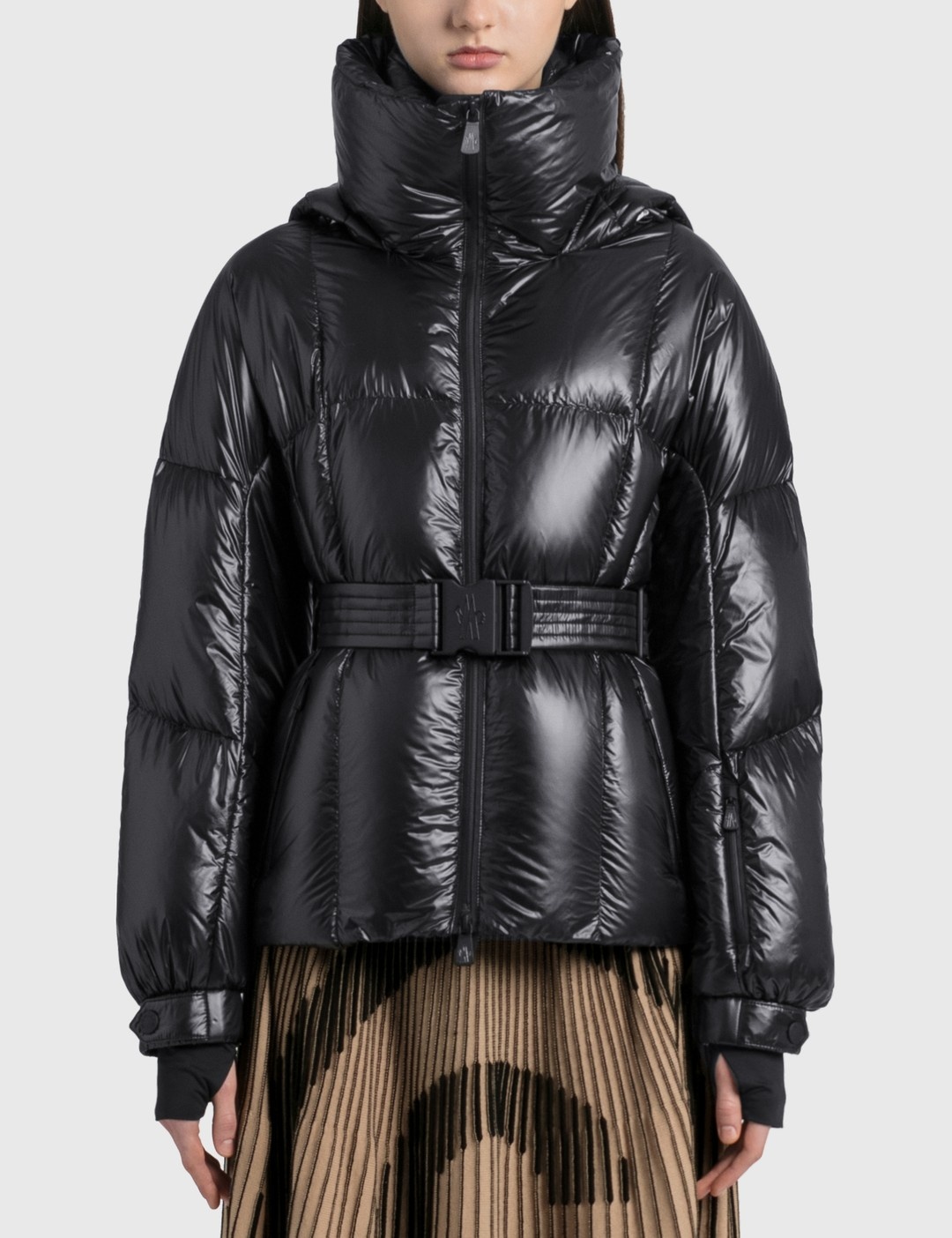 PUFFER JACKET WITH WAIST BELT - 1