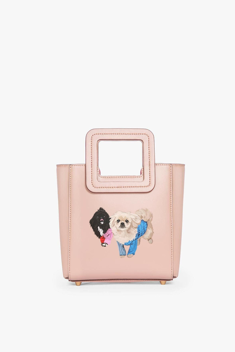 STAUD STAUD CUSTOM MINI SHIRLEY LEATHER BAG | BLUSH outlook