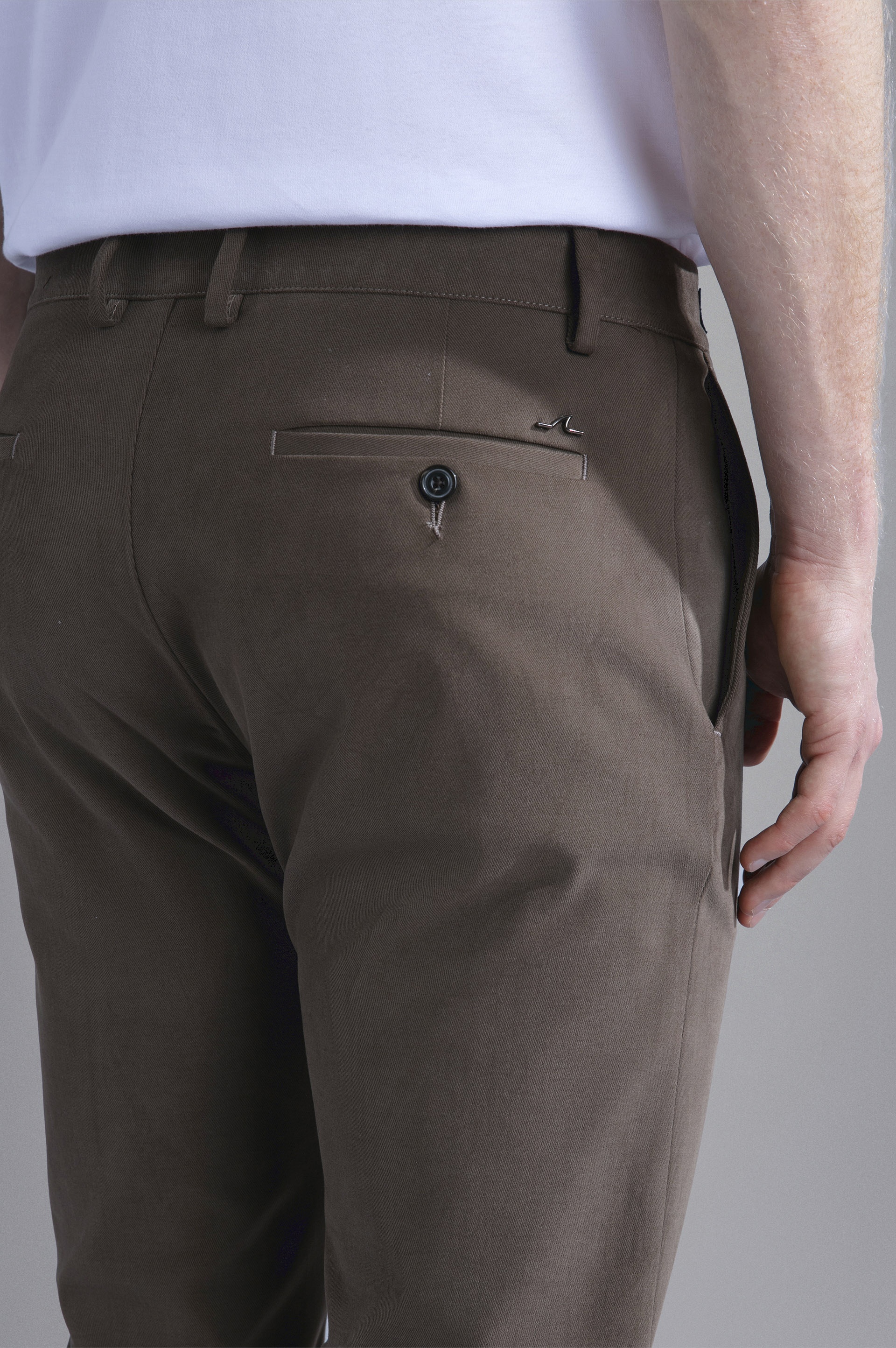 STRETCH COTTON SLIM WINTER CHINOS TROUSERS - 4