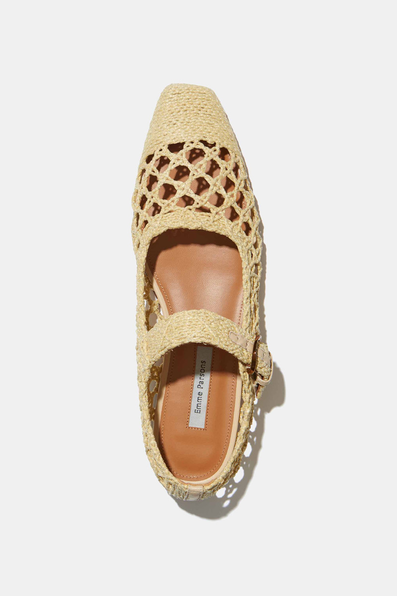 Emme Parsons TRAMONTO MARY JANE IN NATURAL RAFFIA outlook