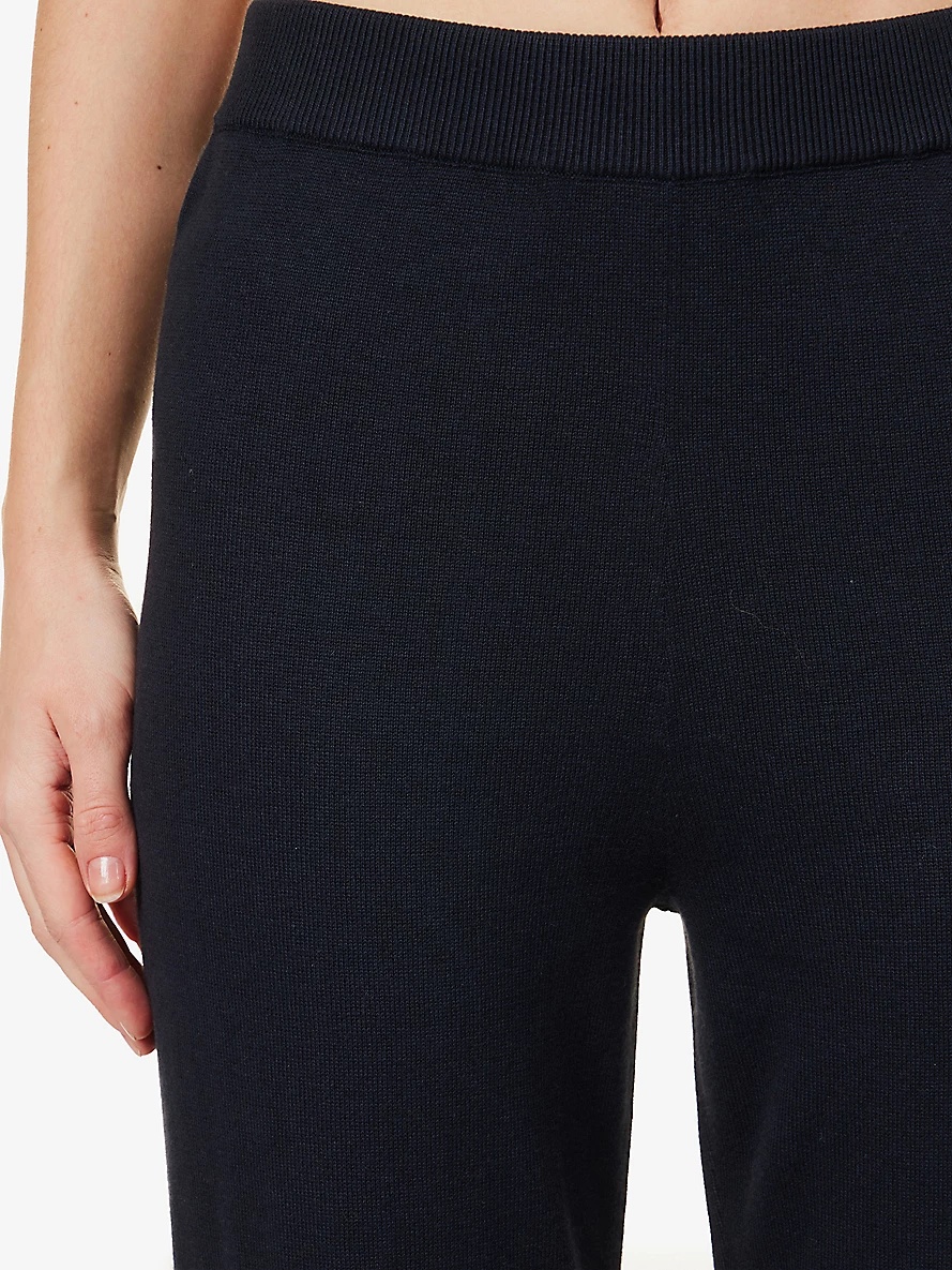 Relaxed-fit cotton and cashmere-blend trousers - 5